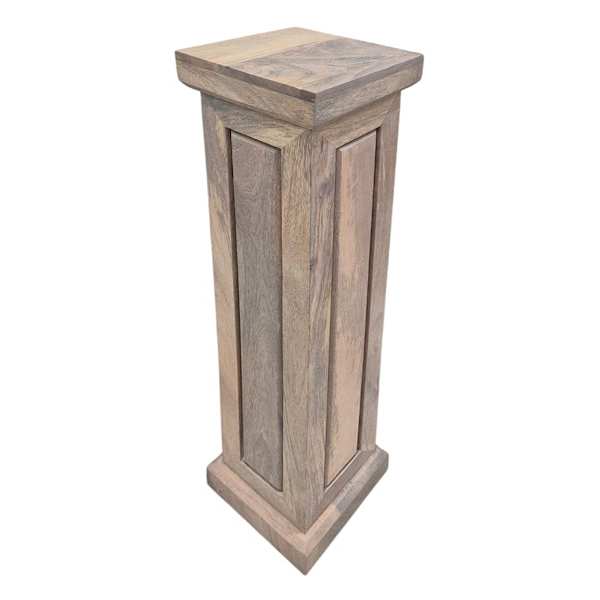 Small Beaded Wood Pedestal, 8x30
