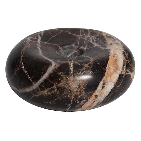 Emperador Marble Taper Candle Holder, 4"