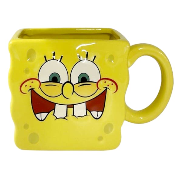 SpongeBob Laughing Face Ceramic 3D Sculpted Mug