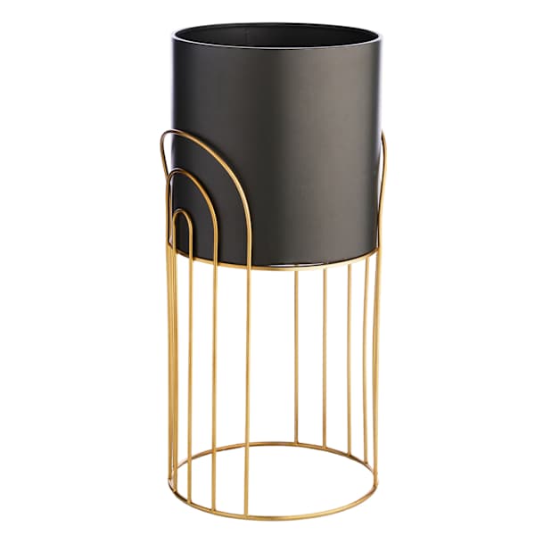 Crosby St. Bronze & Black Planter Stand, Large