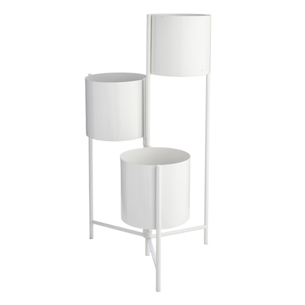 Sunny Club White Tiered Planter Stand, 30"