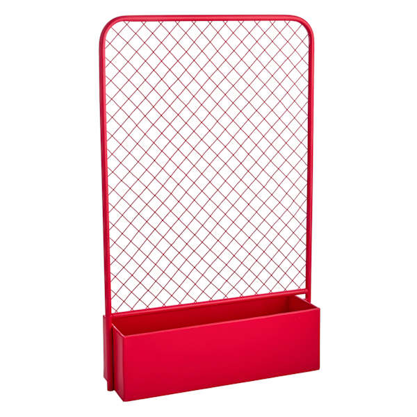 Sunny Club Red Metal Outdoor Planter, 30"
