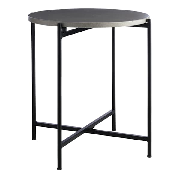Crosby St. Cement Patio Side Table, Grey