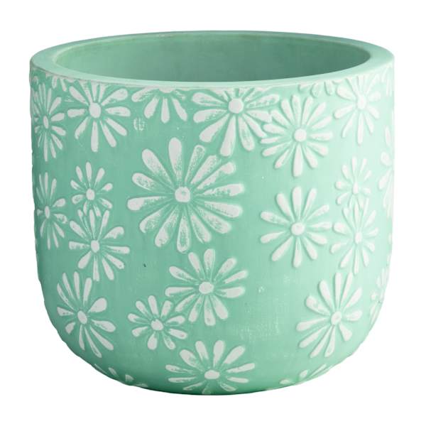 Sunny Club Daisy Green Outdoor Planter, 9"