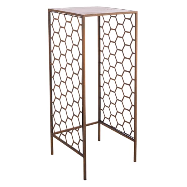 Honeybloom Honeycomb Metal Plant Stand, Medium