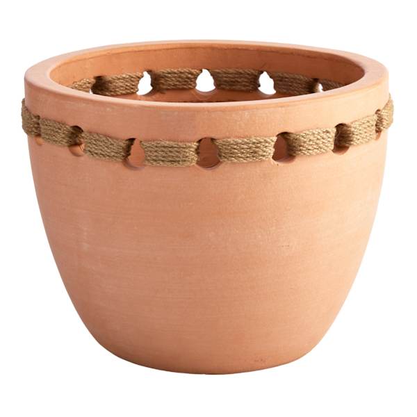 Terracotta Rope Outdoor Planter, Medium