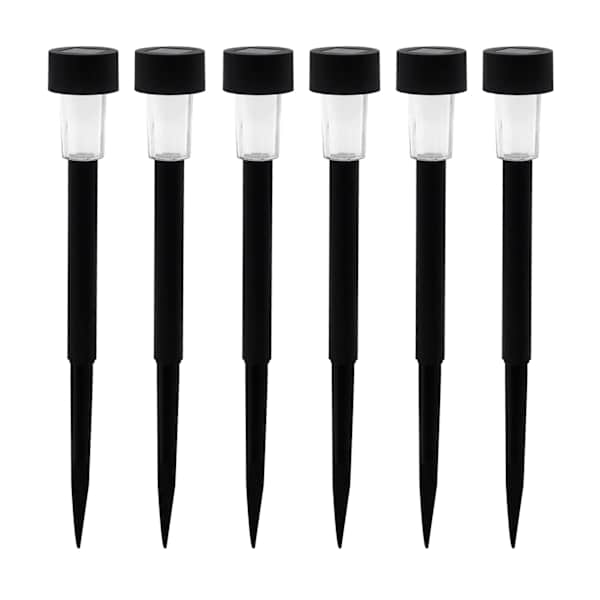 6-Pack Solar Black Rocket Pathway Lights