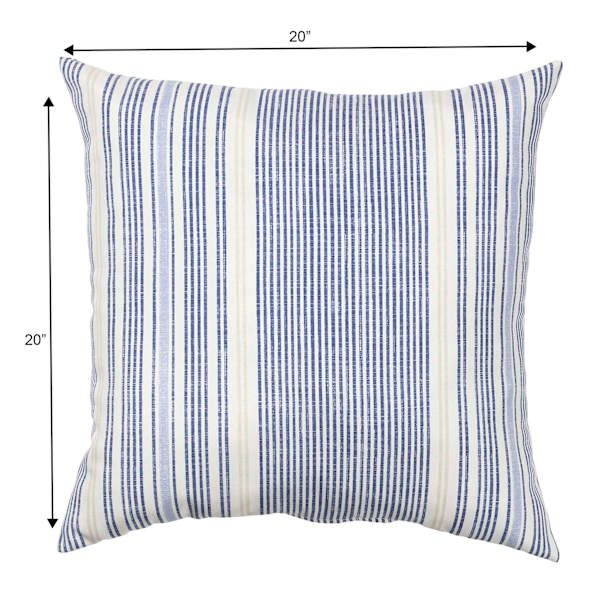 Calisto Pinstripe Oversized Square Outdoor Throw Pillow, 20"
