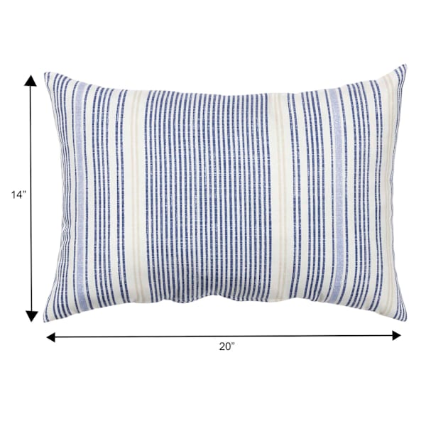 Calisto Pin Stripe Lumbar Outdoor Throw Pillow, 14x20