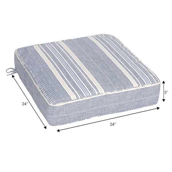 Calisto Pinstripe Outdoor Deep Seat Cushion