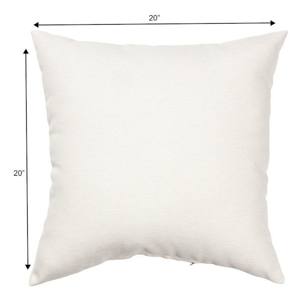 Tristan Heather White Premium Oversized Square Outdoor Throw Pillow, 20"
