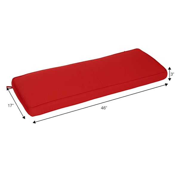 Cherry Canvas Outdoor Bench Cushion