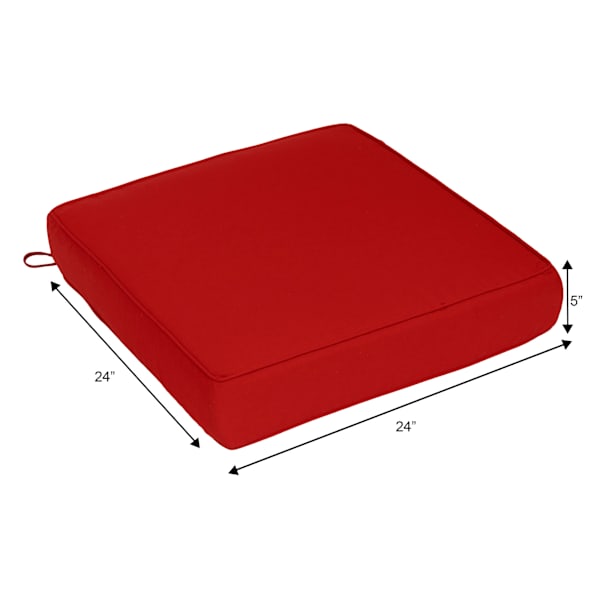 Cherry Canvas Outdoor Deep Seat Cushion