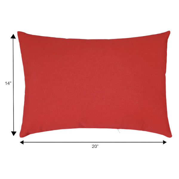 Cherry Canvas Lumbar Outdoor Throw Pillow, 14x20