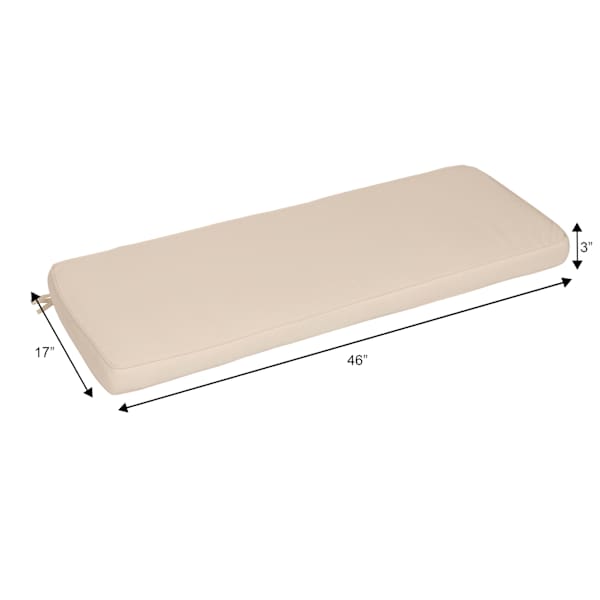 Natural Canvas Outdoor Bench Cushion