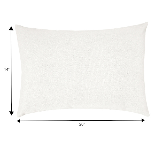 Natural Canvas Outdoor Lumbar Throw Pillow, 14x20