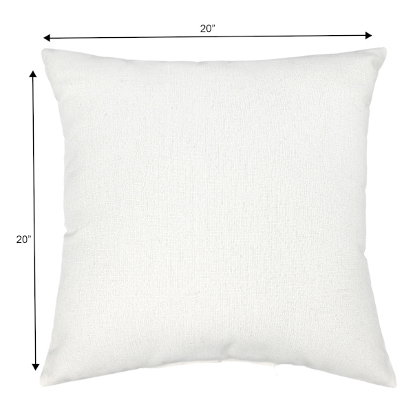 Natural Canvas Oversized Square Outdoor Throw Pillow, 20"