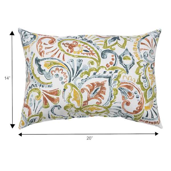 Malitta Billard Lumbar Outdoor Throw Pillow, 14x20