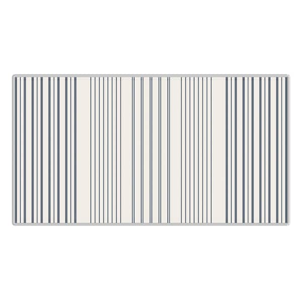 Honeybloom Cook N' Comfort Light Blue & Ivory Striped Anti-Fatigue Kitchen Mat, 20x39