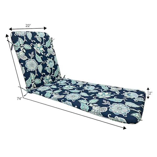 Providence Positano Navy Blue Outdoor Chaise Lounge Cushion