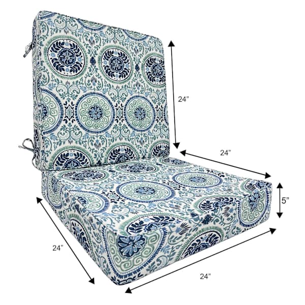 Honeybloom 2-Piece Finley Coast Outdoor Deep Seat Cushion