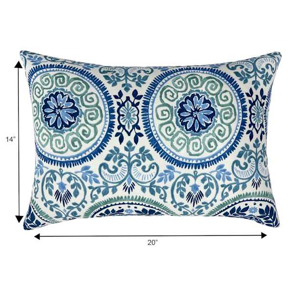 Honeybloom Finley Coast Lumbar Outdoor Throw Pillow, 14x20