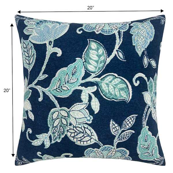 Providence Positano Navy Oversized Square Outdoor Throw Pillow, 20"