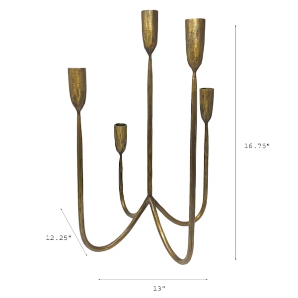Honeybloom Metal Taper Candle Holder, 16.5"