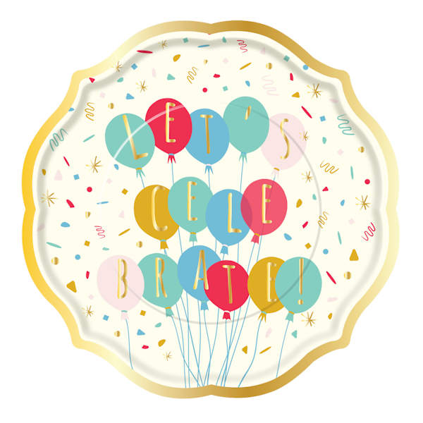 8-Count Let's Celebrate Dinner Plates
