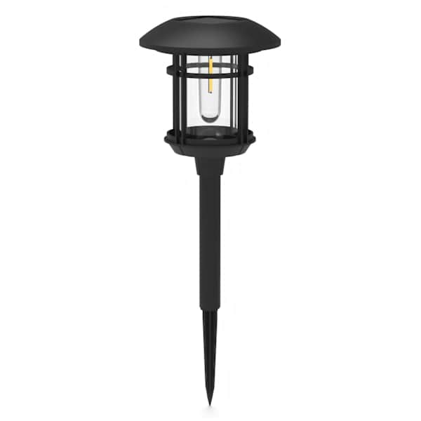10-Lumen Solar Black Filament Bulb Pathway Light
