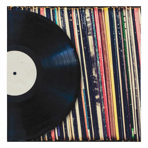 Framed Records Wall Decor, 24"