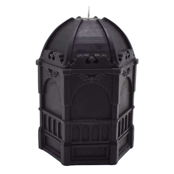 Midnight Shadows Black Dome Pillar Candle, 3x4