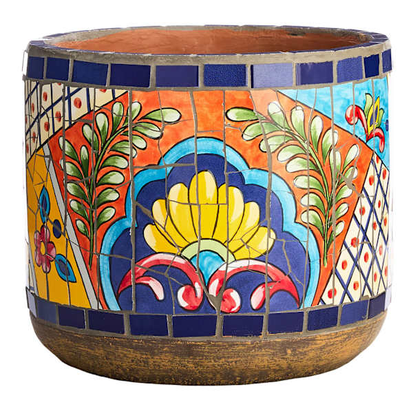 Madrid Mosaic Outdoor Planter, Medium