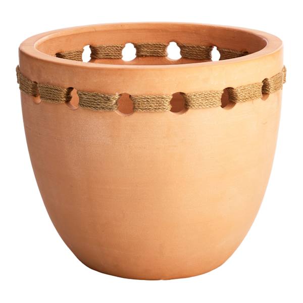 Terracotta Rope Outdoor Planter, Large