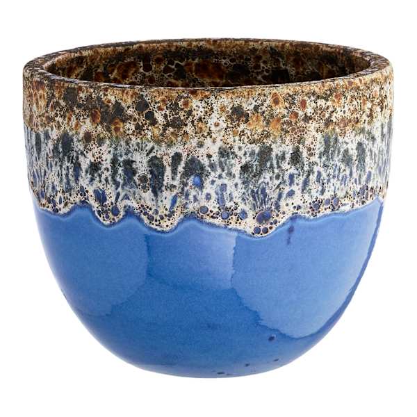 Blue Kalia Ceramic Outdoor Planter, Large