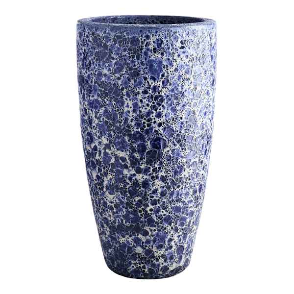 Halston Blue Ceramic Outdoor Planter, Medium
