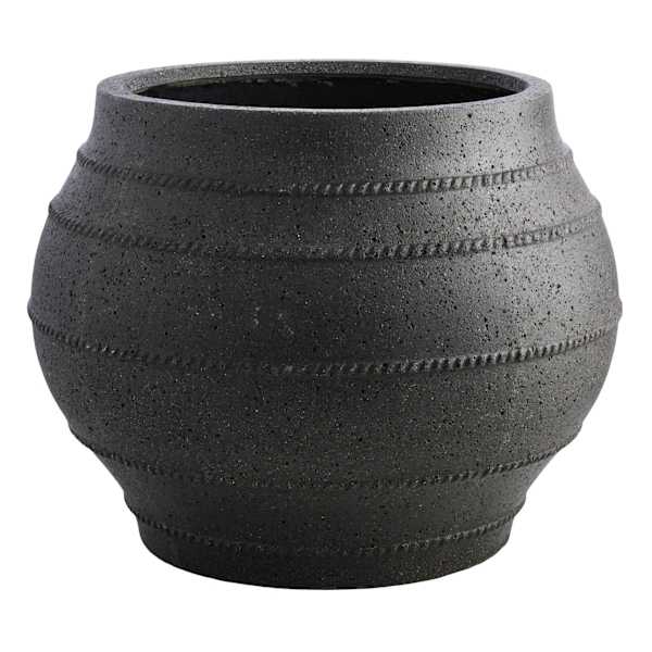 Black Onyx Outdoor Planter, Medium