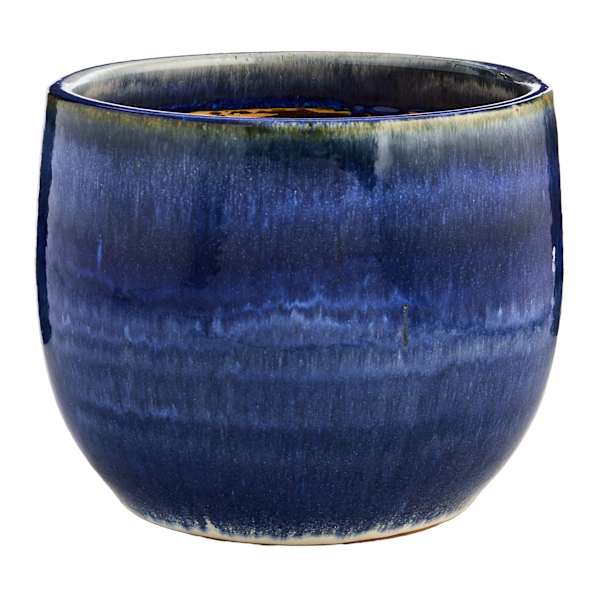 Alana Blue Ceramic Outdoor Planter, Small