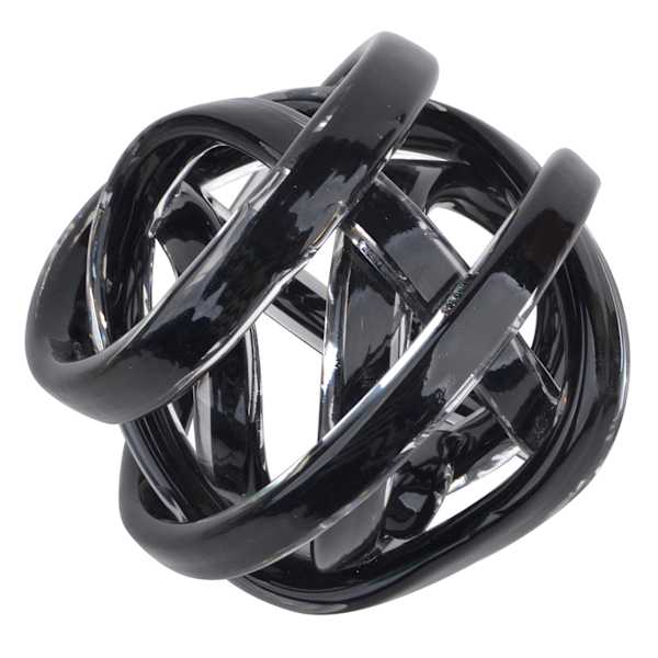 Black Glass Knot, 6.7"