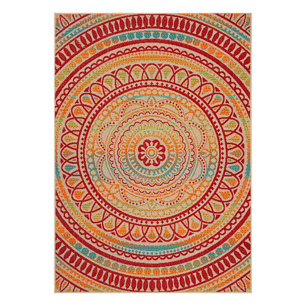 (E542) Multicolor Scope Brodny Area Rug, 5x7