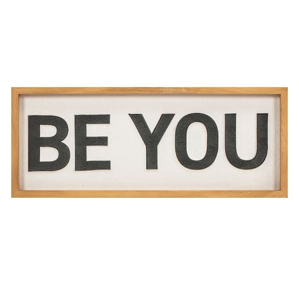 Reclaimed Be You Wooden Wall Art, 20x8