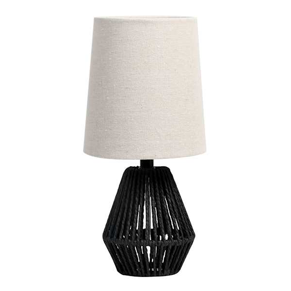 Black Rope Mini Lamp with Shade, 14"