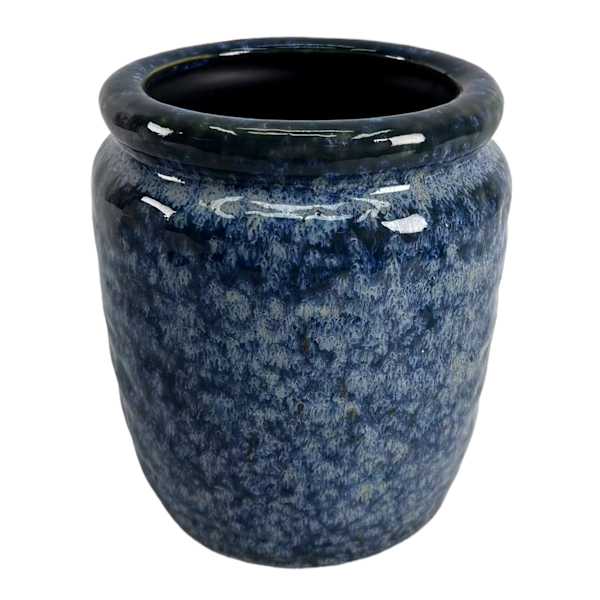 Blue Reactive Glaze Vase, 7"