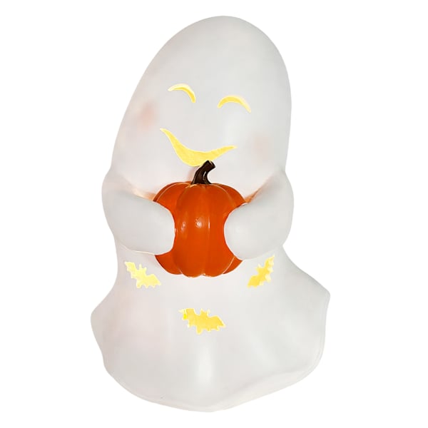 Homespun Halloween White Ghost with Light, 13.7"