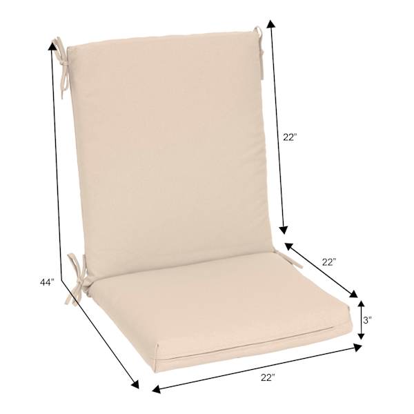 Natural Canvas Hinged Outdoor Cushion