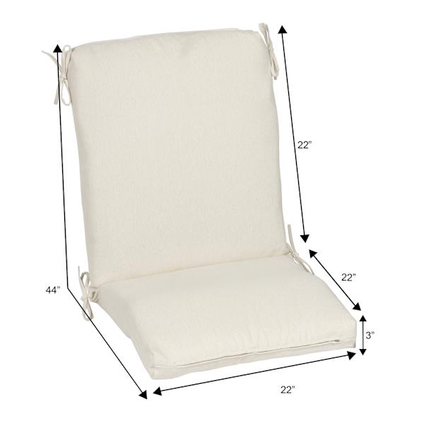 Tristan Heather White Premium Outdoor Hinged Cushion