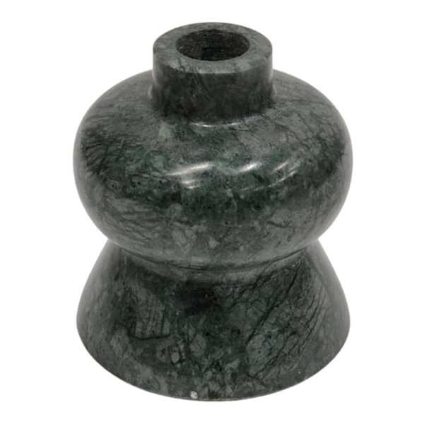 Green Marble Taper Candle Holder, 4"