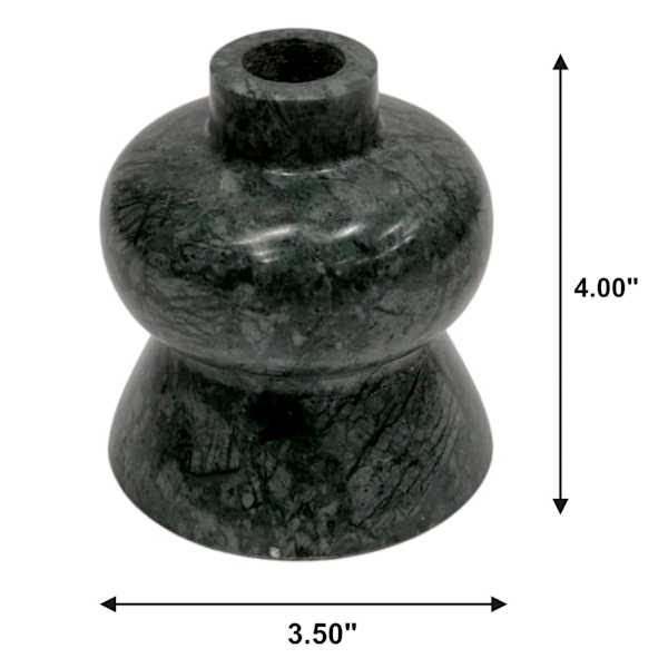 Green Marble Taper Candle Holder, 4"