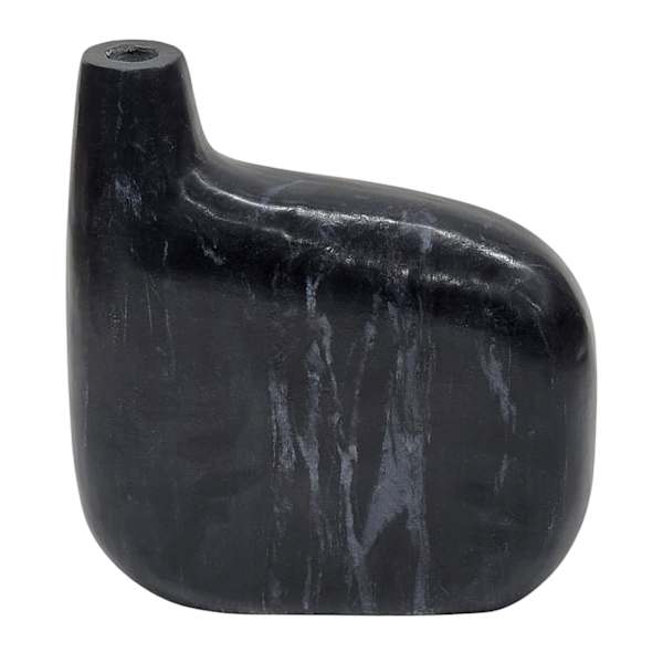 Black Marble Flower Vase, 8x9