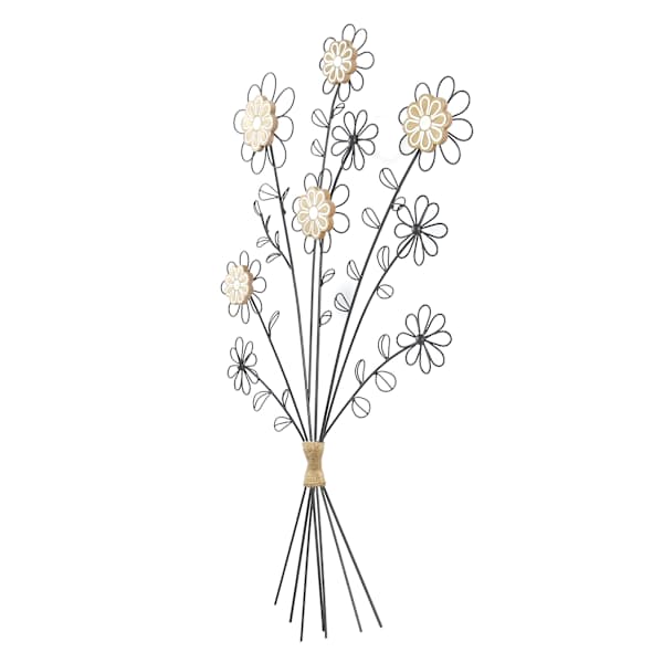 Metal Flower Wall Art, 19x33